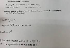 Solved Cauchy Riemann Equations