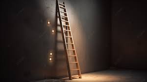 Illuminated 3d Rendering Of Ladder