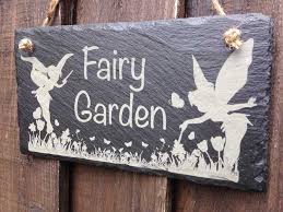 Garden Sign Fairy Garden In Slate