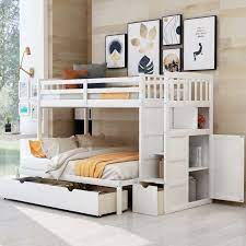 Twin Bunk Bed Convertible Bottom Bed