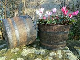 Large Barrel Planter Plant Pot Flower