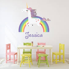 Custom Name Rainbow Unicorn Wall