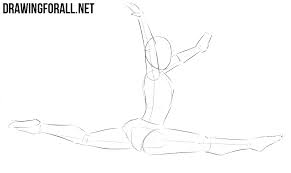 how to draw a gymnast