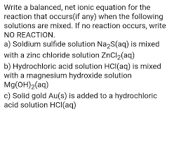 Net Ionic Equation