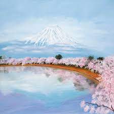 Icon Mt Fuji With Sakura Cherry Blossom