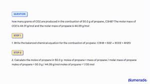Combustion Of 1 Mole Of Propane