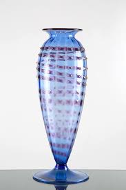 Blue And Wine Murano Glass Vase