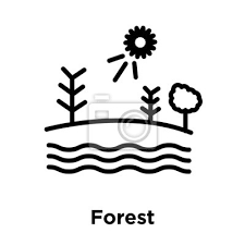 Forest Icon Isolated On White