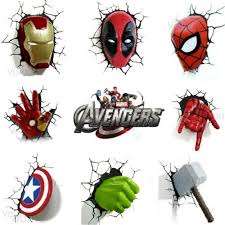 Marvel Avengers 3d Wall Light Spider