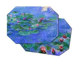 Blue Placemat Claude Monet Water Lilies