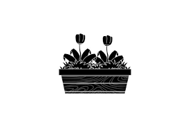 Spring Flower Long Pot 20 Solid Icon