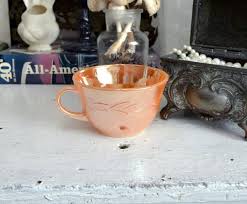 Peach Orange Color Reflective Glass Cup