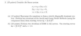 Solved Consider The Linear System X1