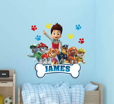 This Paw Patrol Name Wall Decal With