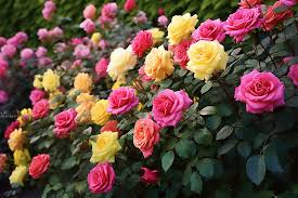 Multicolored Roses At The Edge Of A