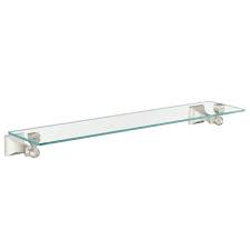 Wall Mount Clear Glass Shelf