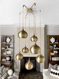 Golden Onion Chandelier In Rich Brass