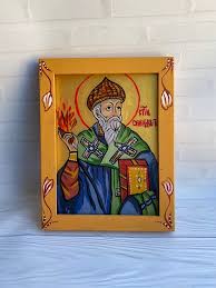 Saint Ridon Icon Hand Painted