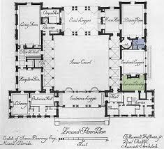 Courtyard House Plans Hacienda Floor