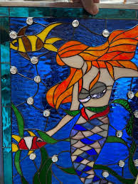 Mermaid Jewels Stained Glass Window