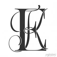 Ek Ke Monogram Logo Calligraphic