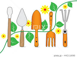 Hand Drawing Garden Tools Icon Vector