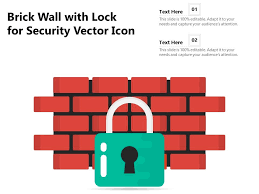 Brick Wall With Lock For Security