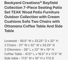 Teak Wood Patio Furniture Outdoor