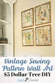 Wall Art With Vintage Sewing Patterns