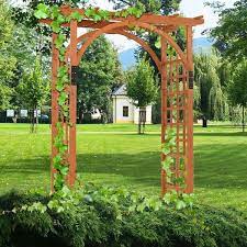 Solid Wood Garden Arch Pergola Trellis