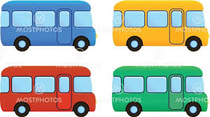 Vector Cartoon Bus Icon Set By