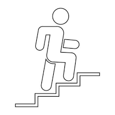 Climbing Stairs Vector Art Icons And