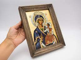 Orthodox Icon Virgin Mary Silver Holy