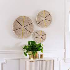 Graphic Millet Wall Baskets Set Of 3