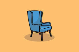 Modern Sofa Chair Armchair Vector Icon