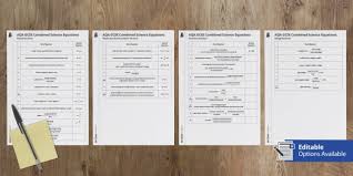 Combined Science Gcse Equations Sheet