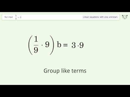 B 9 3 Solve Linear Equation With One