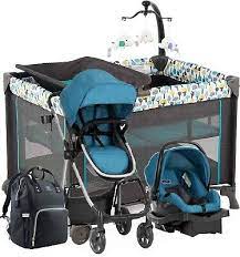 Baby Boy Blue Stroller With Car Seat
