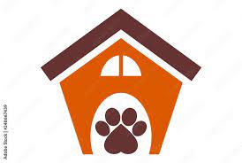 Dog House Concept Logo Icon Stock