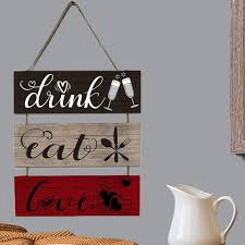 Sign Plaque Kitchen Wooden Wall Decor