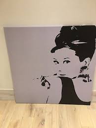 Audrey Hepburn Large Mounted Canvas