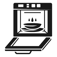 Open Kitchen Oven Vector Icon