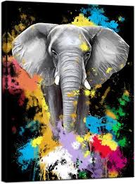 Sechars Elephant Paintings Canvas Wall