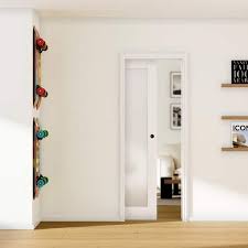 White Primed Mdf Pocket Sliding Door