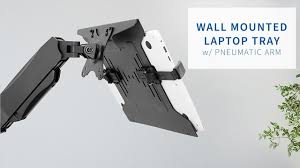 Pneumatic Arm Single Laptop Wall Mount