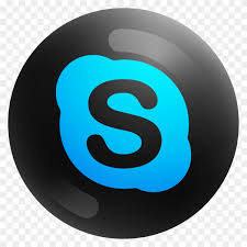Popular Skype Icon In Round Black Color