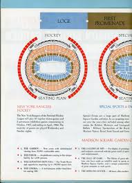 1967 Madison Square Garden Seating Plan