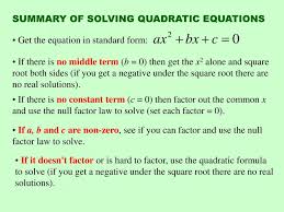 Quadratic Equation Powerpoint Slides