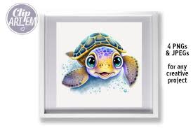 Baby Turtles Wall Art Images Bundle