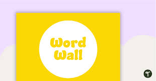 Plain Yellow Word Wall Template